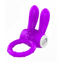 Anillo vibrador orejas de conejo morado o rosa